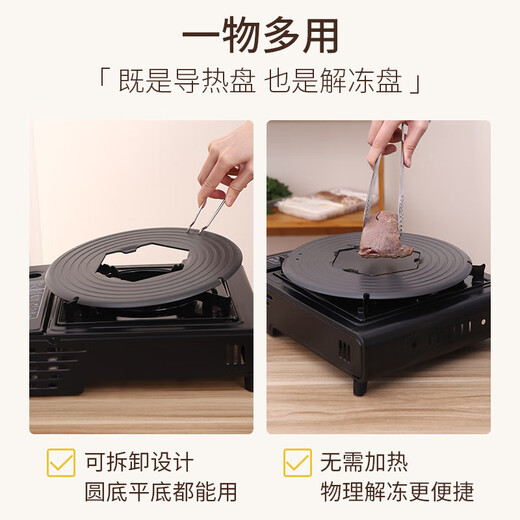 Dining general heat conduction plate removable gas stove gas stove pot bottom anti-burn black heat conduction plate household thawing plate heat insulation plate