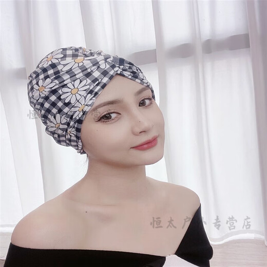 Zailu swimming cap fabric swimming cap for women with long hair that does not tie the head, cute Japanese style showing face, small enlarged head circumference, black trendy cloth, black hat + earplugs and nose clip set