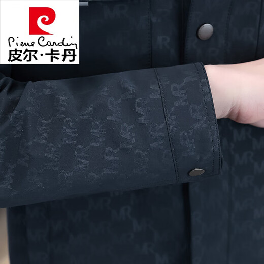 Veste de travail Pierre Cardin Spring and Automne veste fine veste pour hommes d'âge moyen et jeune polyvalent décontracté fermeux fer gratuit 6908 Black 2xl 185