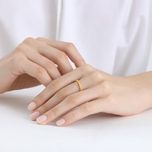 Chow Sang Sang Gold Ring Plain Circle Peach Heart Shape Gold Ring Women Pricing 92295R 11 Circles