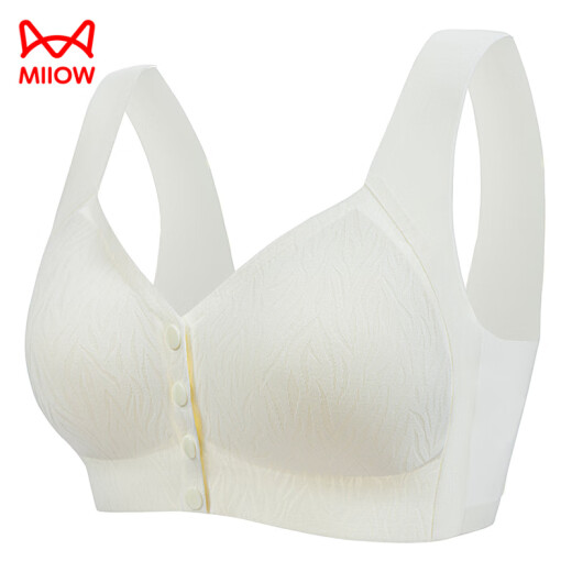 Catman (MiiOW) front buckle without marks underwear for women with large breasts showing small bras with chest gathering and closure of breasts to prevent external expansion without steel rings bras. Two-piece package [Champagne color + naked skin color] L [Suggested 100-120 Jin [Jin equals 0.5 kg]]