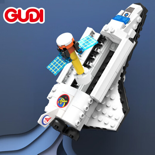 GUDI Space Rocket Bloques Building Bloods Fighter Station Space Station Modelo de juguetes para niños Toys de cumpleaños Regalos de regalo Space Transhuttle Centro de lanzamiento [679 partículas]