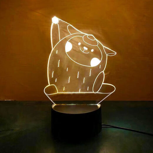 晴野蛋仔派对3d小夜灯贝克咚咚羊苹果周边玩偶氛围灯儿童生日礼物 3899-14 猎罪修罗大机甲 3色(3种白光)带开关USB插口