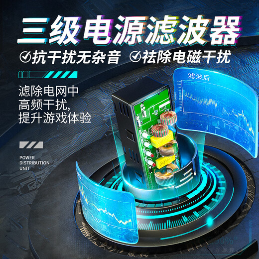 Bull pdu plug-in row, e-sports plug-in row, bull socket, computer desktop socket, lightning protection plug-in, hot selling, filtering, lightning protection + overload, 6-digit total control