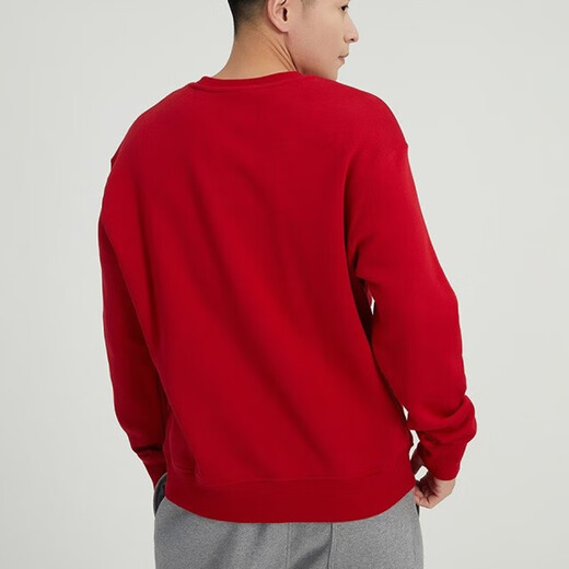 耐克（NIKE）外套男士春秋季运动服针织加绒保暖圆领卫衣套头衫DQ7521-091 DQ7521-687红色加绒 2XL