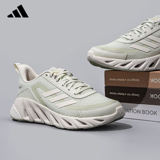 Adidas men's shoes white sneakers 2025 autumn new lightweight and comfortable casual shoes women's shoes mesh breathable running shoes JH9854 [official authentic SF Express] 36