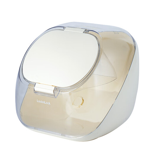 LOCK & LOCK measuring cup cereal bucket kitchen sealed rice bucket flour grains insect-proof and moisture-proof storage box 5.7L white