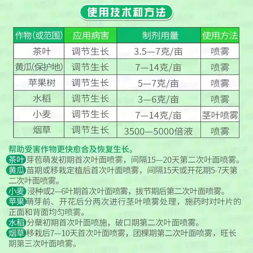 Bihu German Gibberellic Acid Indo-B Brassinoids Preserve Flowers and Fruits and Antidote Drug-Injurious Plant Growth Regulator 10g