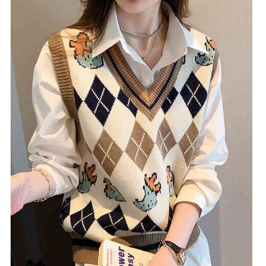 
ZHIDOUDOU Knitted Vest Wearing Women's New Extra Large Size Sweater Fat mm Knitted Exterior Loose Horse Clip Lazy Style Black 9901 Single-piece Vest 5XL Size 200-230Jin [Jin equals 0.5 kg]