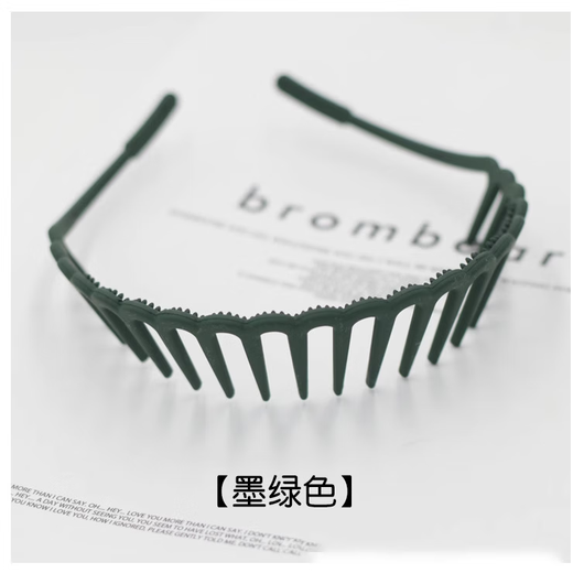 Tang Funi Men's Hairband Boys' Toothed Headband Face Wash Hairband Clip Invisible Sports Pressure Hair Hole Back Hair Cannot Hold Your Head Black