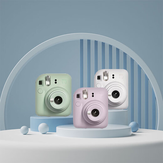 INSTAX mini12 富士mini11/7/9升级款相纸一次成像相机拍立得生日送礼物可爱学生美颜鸢尾紫送礼好物