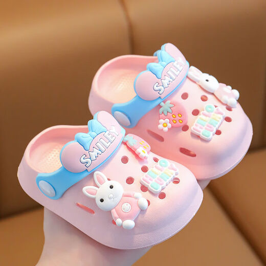 Sweet Chengzhi Kinderhöhlenschuhe Tasche Zehen Cartoon Mädchen Sommer Baby Innenweite Sohle 1-6 Jahre alt 2 Anti-Slip-Jungen Sandalen rosa 140 (innere Länge ca. 13,5 cm)