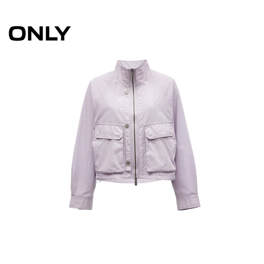ONLY Autumn Casual Stand Collar Raglan Sleeves Loose Solid Color Windbreaker Jacket Women|124336020 C39 Crown Thistle Purple XS (155) 76A