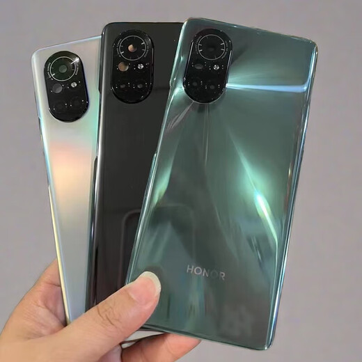 Huawei is suitable for Honor v40 original glass back cover V40 light luxury version original mobile phone shell battery cover back case V40 light luxury titanium empty silver original back cover