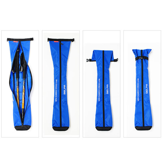 CLS mountaineering crutches storage bag portable folding outdoor sports equipment wild forest hiking rock climbing bag navy blue