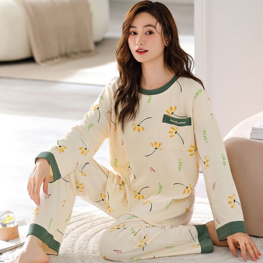 6xl pijama de manga larga hermana extra grande para mujeres en primavera y otoño más grasa plus talla 240jin [Jin equivale a 0.5 kg] traje suelto otoño e invierno KNC9926 XL [120-140Jin [Jin equivale a 0.5 kg]]]