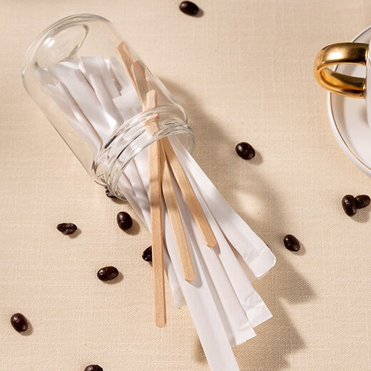 Jiamo Stirring Stick Disposable Coffee Stirring Stick Independent Pack Wooden Coffee Stirring Stick 14cm 300 Count