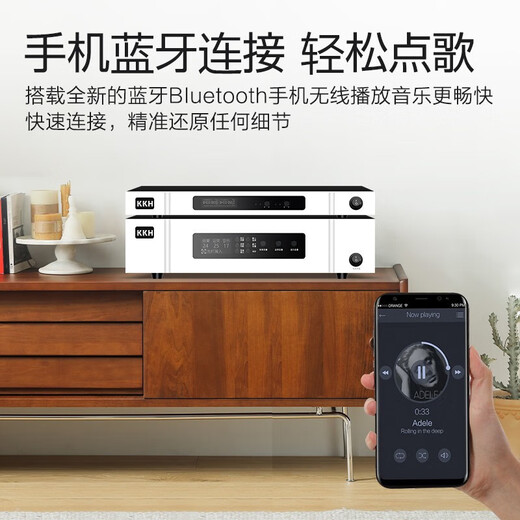 KKH 家庭ktv音响套装点歌触摸一体机影院卡拉ok全套设备家用点唱台客厅音箱 音响+功放+麦克风+点歌机 2TB