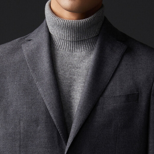 1436 RARE Cashmere Flat Collar's Cashmere Suit Dark Grey 180/96a/XL