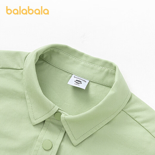 Balabala designer SICO mall same style boys long-sleeved shirt 2025 spring new shirt jacket pink green 40339 90