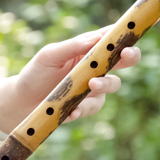 玉屏箫笛 湘妃竹虎皮斑满花洞箫八孔乐器 可选细管琴箫 曹俊亲制专业箫 8孔D调洞箫 箫