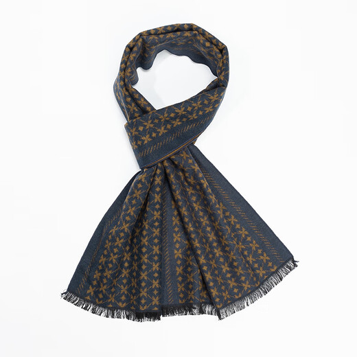 Da Vinci Passwort Herrenseide Jacquard Velvet Schal im Winter Vielseitige Maulbeer -Seidenschalge. Verdickte Warmschal für Freund 1##