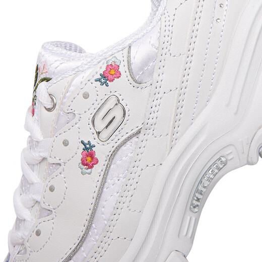 斯凯奇（Skechers）女鞋 时尚潮流熊猫鞋通勤出行休闲鞋轻便舒适透气缓震运动鞋 11977-WHT 35