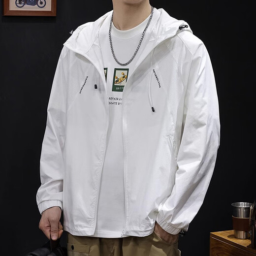 OLJ International first-line big-name ice silk sun protection clothing for men, loose large size, breathable and quick-drying, summer thin coat, fishing clothing, summer black XL 145-160Jin Jin is equal to 0.5 kg