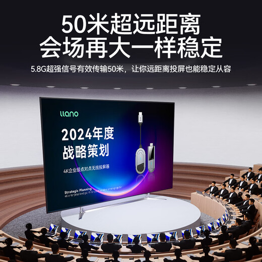 Hulk HDMI wireless screen projector 4K high-definition office meeting home screen device adapted to desktop laptop TV monitor projector point-to-point 50-meter transmitter