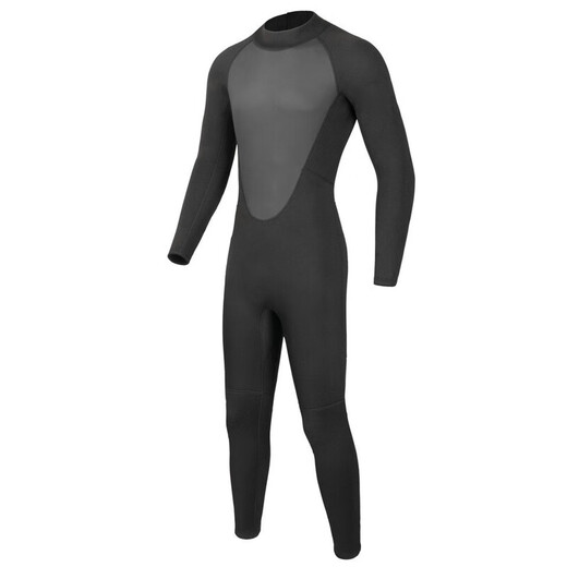 BLUE DIVE wetsuit for men 3mm fine embossed one-piece men's warm and wear-resistant fishing suit jellyfish suit surfing suit swimming and snorkeling 3mm black fine embossed XL