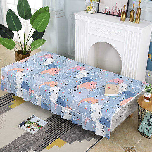 Xuxian full-cover sofa cushion foldable sofa bed cover four-season universal non-slip sofa cover simple dual-purpose without armrests small fish green 1.8 meters long and 1.5 meters wide