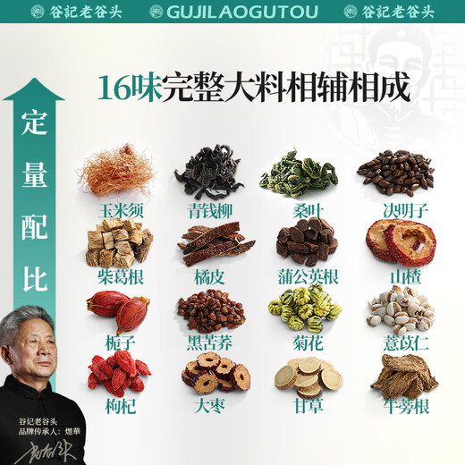 Old Valley Head Goddess Tee Tee Tee Fünf Schatztee fünf Finger Haar Pfirsich rote Bohnen Coix Tee Wolfberry Ginger