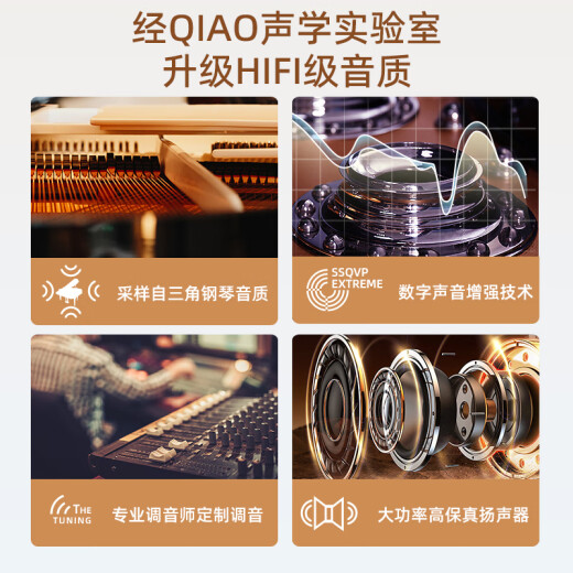 贝琪（Betsy）电钢琴重锤88键成人家用初学者专业考级家用书桌立式翻盖电子钢琴 B367重锤键-木纹棕 高配(琴+学琴礼包+双人琴凳）