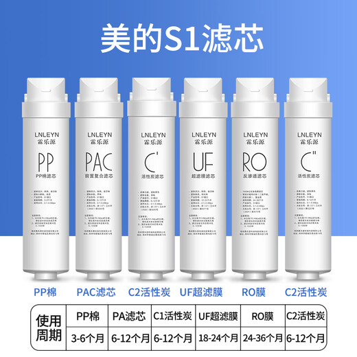Linleyuan convient au purificateur d'eau MIDEA S1 Élément filtrant MRC1686 / 1790AB-400 Hualing WAH75 Ensemble complet 151 MRC1592 / 1593/1786/1886