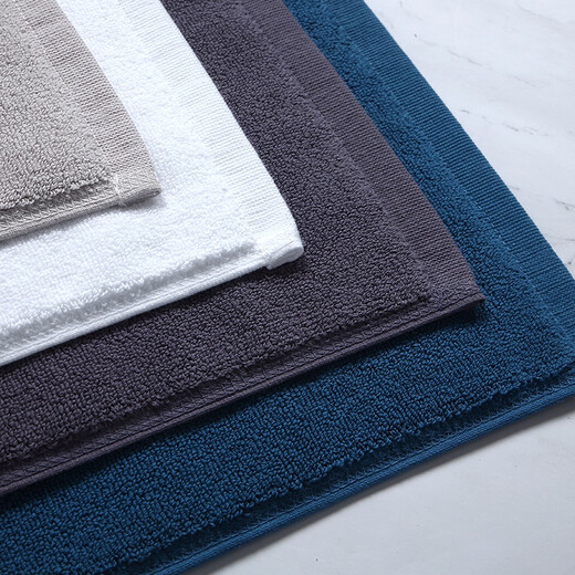 Kangerxin five-star hotel floor towel pure cotton bathroom floor towel full cotton water-absorbing household floor mat at the bathroom door Peacock blue 75cm*45cm 1 piece