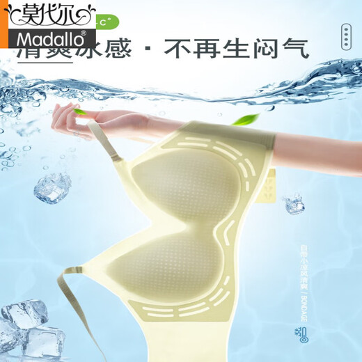 Modal Sommer Traaceless Unterwäsche für Frauen mit kleinen Brüsten gesammelt dünne Sommerkühle kühle Brüste zeigen kleine Brüste ohne Stahlringe. Schöner Rücken BH Blue M ist für 105jin geeignet [Jin ist gleich 0,5 kg] unter 32/70, 34/75abc