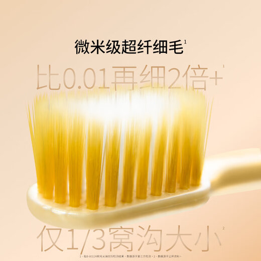 惠百施65孔宽头软毛牙刷成人超高效Pro+清新口腔护龈1支颜色随机