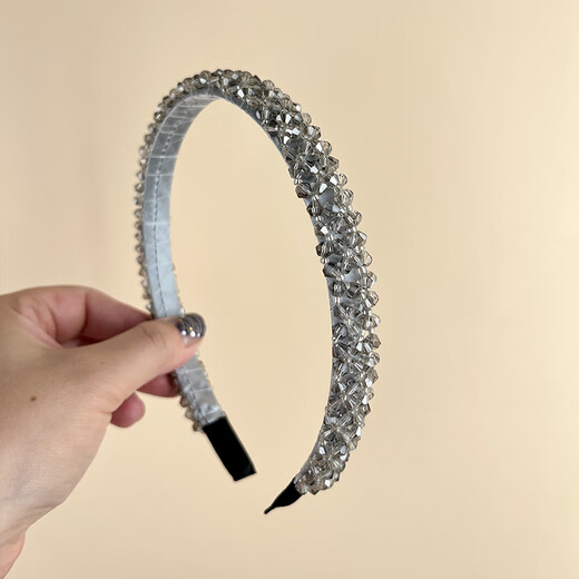 Tang Funi headband women's high-end going out headwear headband girls children's rhinestone headband face wash headband headband women 2024 new style champagne color