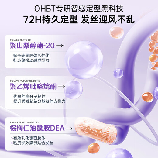 OHBT Australian White Foam Hair Wax for Curly Hair, Moisturizing and Styling, Fluffy French Perm, Long-lasting Fragrance, Elastic for Women, Value Stocking Pack, Foam Hair Wax 450ml*3