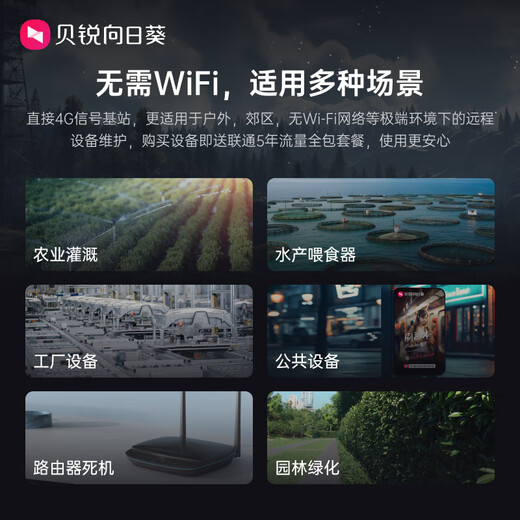 Bei Rui Sunflower 4g smart power strip wifi socket / power strip / power strip / no network remote control outdoor restart computer room router 4g network access sub-control countdown switch power meter P4 4G smart power strip standard model Sunflower P4