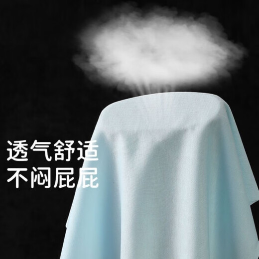 婴儿纯棉尿布吸水透气可洗宝宝介子柔软舒适新生儿超强吸水尿片 蓝色 10条装