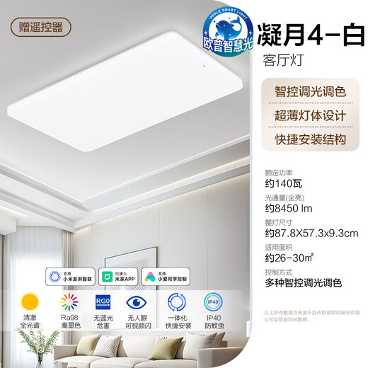 OPPLE Ceiling Lamp Full Spectrum Eye Protection Smart LED Lamp Simple Living Room Lamp Package 1 Ningyue 4