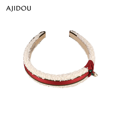 AJIDOU birthday gift AJIDOU Warm Winter Kingdom series goddess headband dark red inner diameter 12.5cm wide 3cm