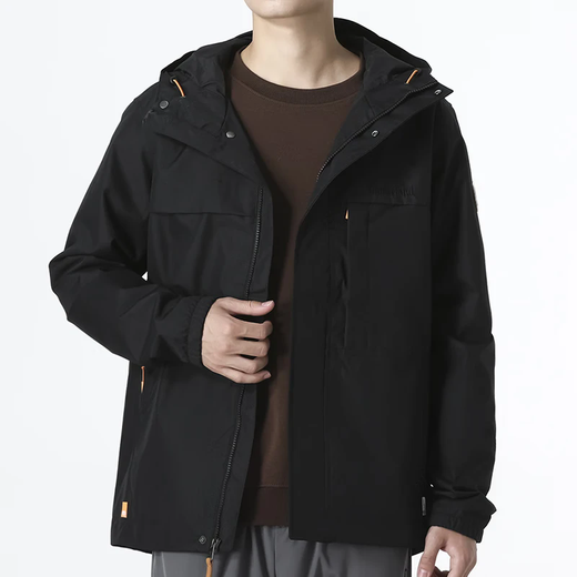 添柏岚（Timberland）冲锋衣男 春秋新款户外登山服防水防风透气硬壳外套工装夹克A695W A695W001/黑色 (晒图退10) L (180/108A)