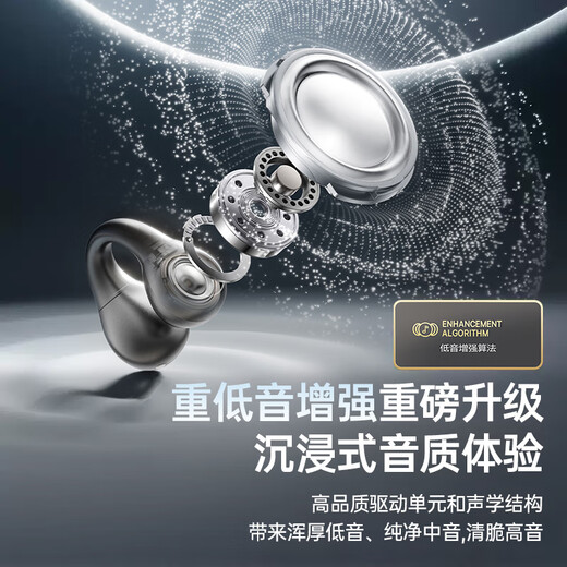 PVF 2025 new style | Berlin Voice Bluetooth headset ear clip type suitable for Sony bone conduction concept open sports running wireless call noise reduction does not enter the ear and hang the ear