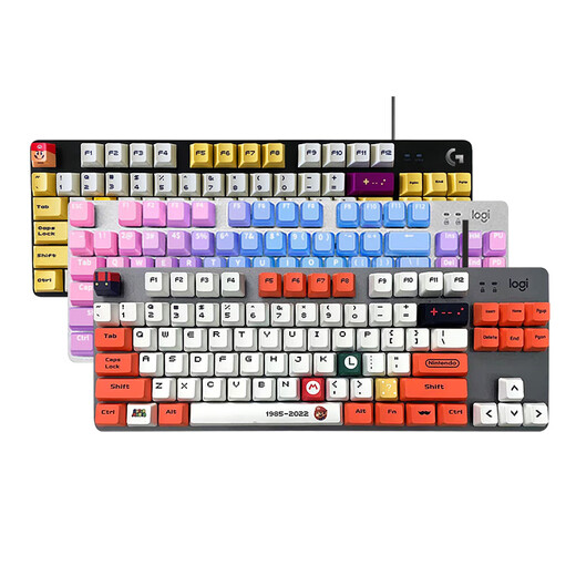 Logitech K835 wired gaming mechanical keyboard blue and red axes e-sports office laptop desktop eating cf LOL Logitech K835-[blue and white keycap] TTC-red axes-[game player selection] No 84 keys standard