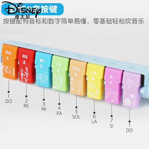 迪士尼（Disney）口风琴儿童乐器口琴长笛子竖笛吹口哨子宝宝小喇叭儿童玩具 叶罗丽13音口风琴+冰雪竖笛+迪士