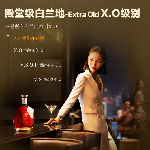 路易布兰登（LOUIS BRANDON）派斯顿法国原酒进口洋酒XO白兰地40°烈酒送礼单支礼盒装700mL