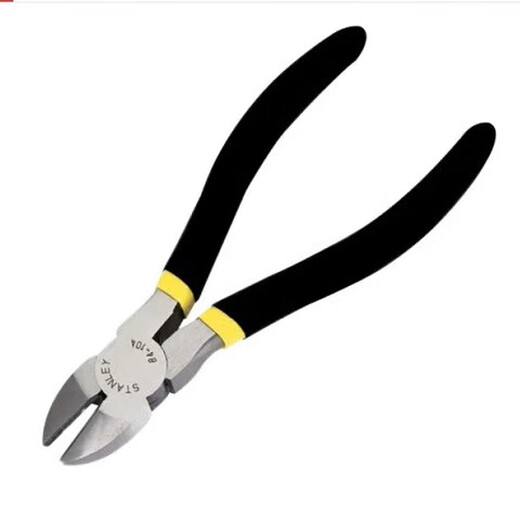 Stanley (STANLEY) black double plastic handle diagonal nose pliers electrician's side nose pliers wire breaking pliers 5 inches 84-104-23