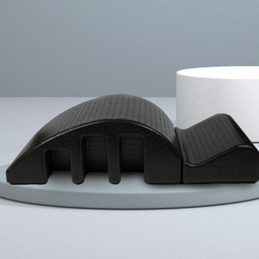 CLCEY Pilates spinal assister lumbar spine soothing equipment spine stretch waist yoga exercise arc traction side bend black (high density)